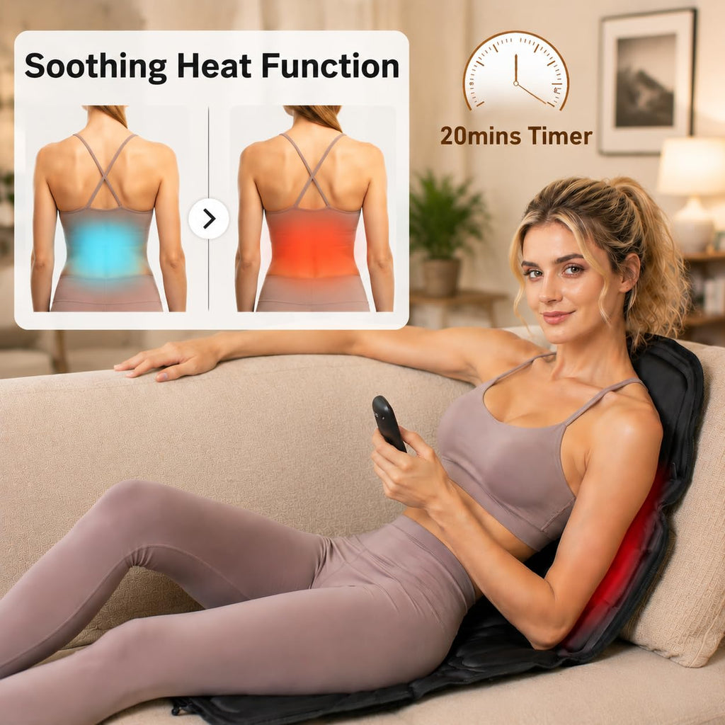 Vibration Back Massager with Heat and 8 Vibration R63951