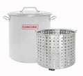 Stainless Steel Stock Pot with Steamer Basket 40 Quart Z904