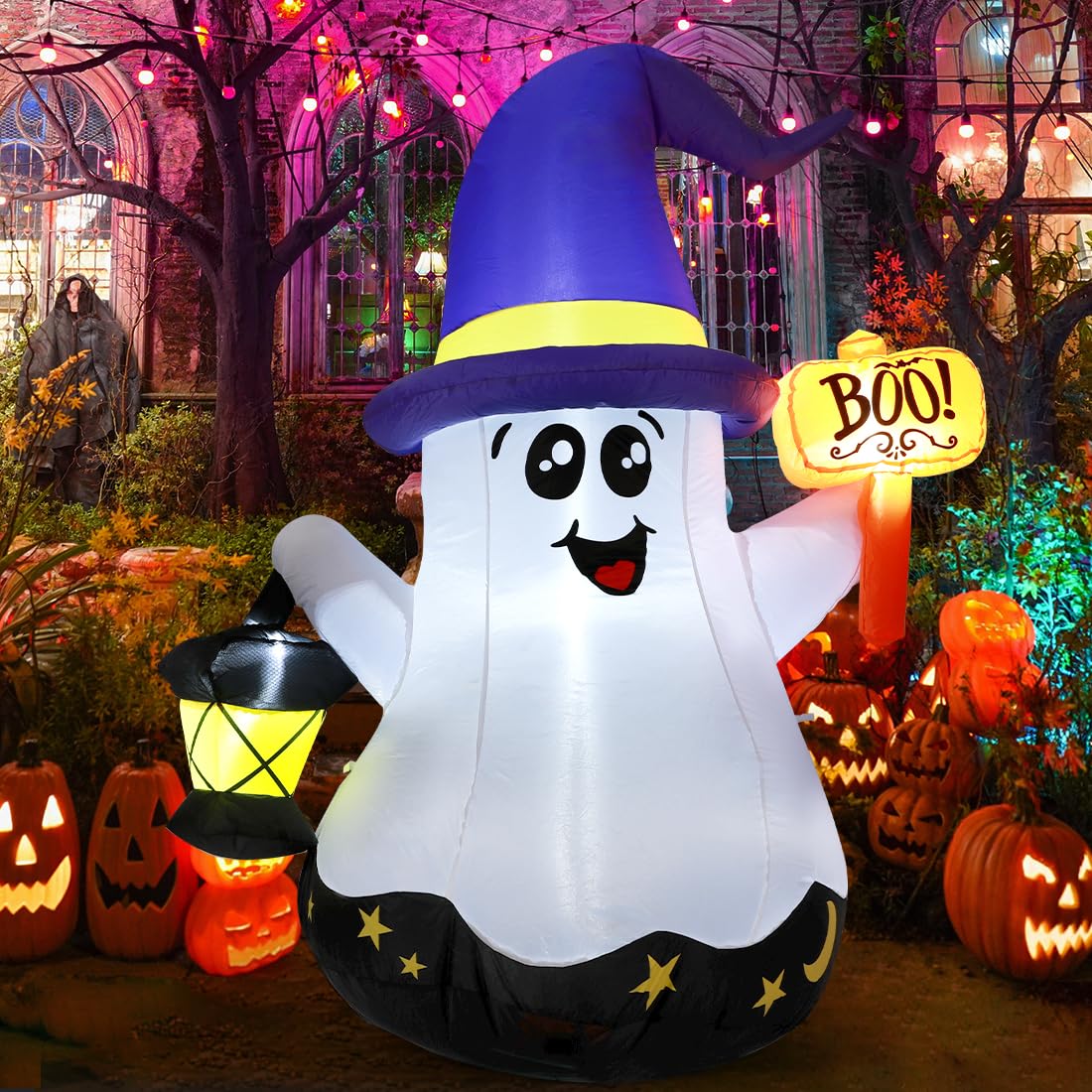 5 FT Halloween Inflatables Ghost with Built-in LEDs M807693