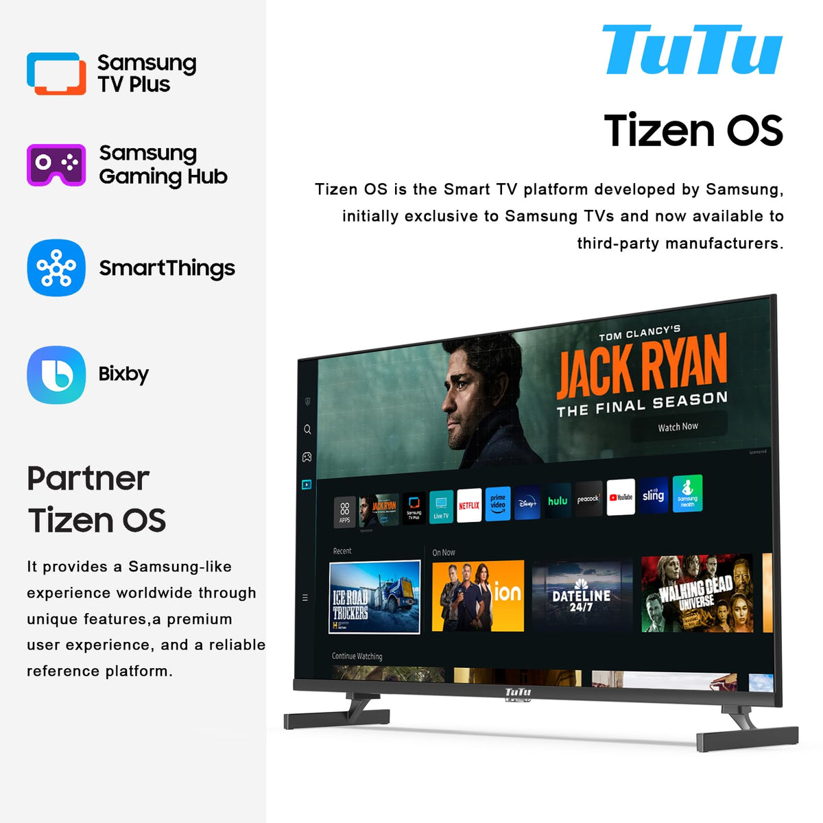32 Inch FHD Smart TV 1080p Full HD Central Stand with HDR Dolby Audio R67008