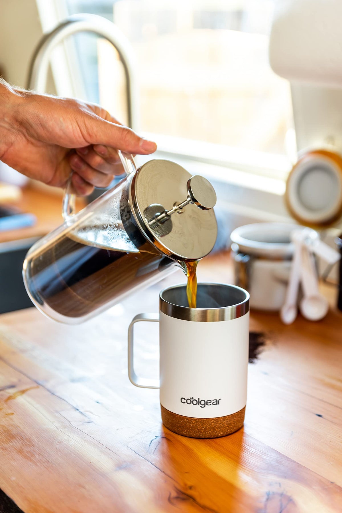 Stainless Steel Copper Lined Mug with Handle 2 Pack 16 oz I349