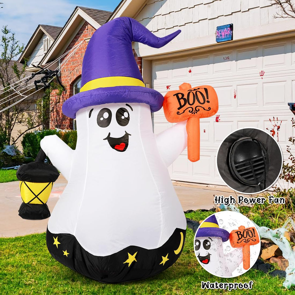 5 FT Halloween Inflatables Ghost with Built-in LEDs M807693
