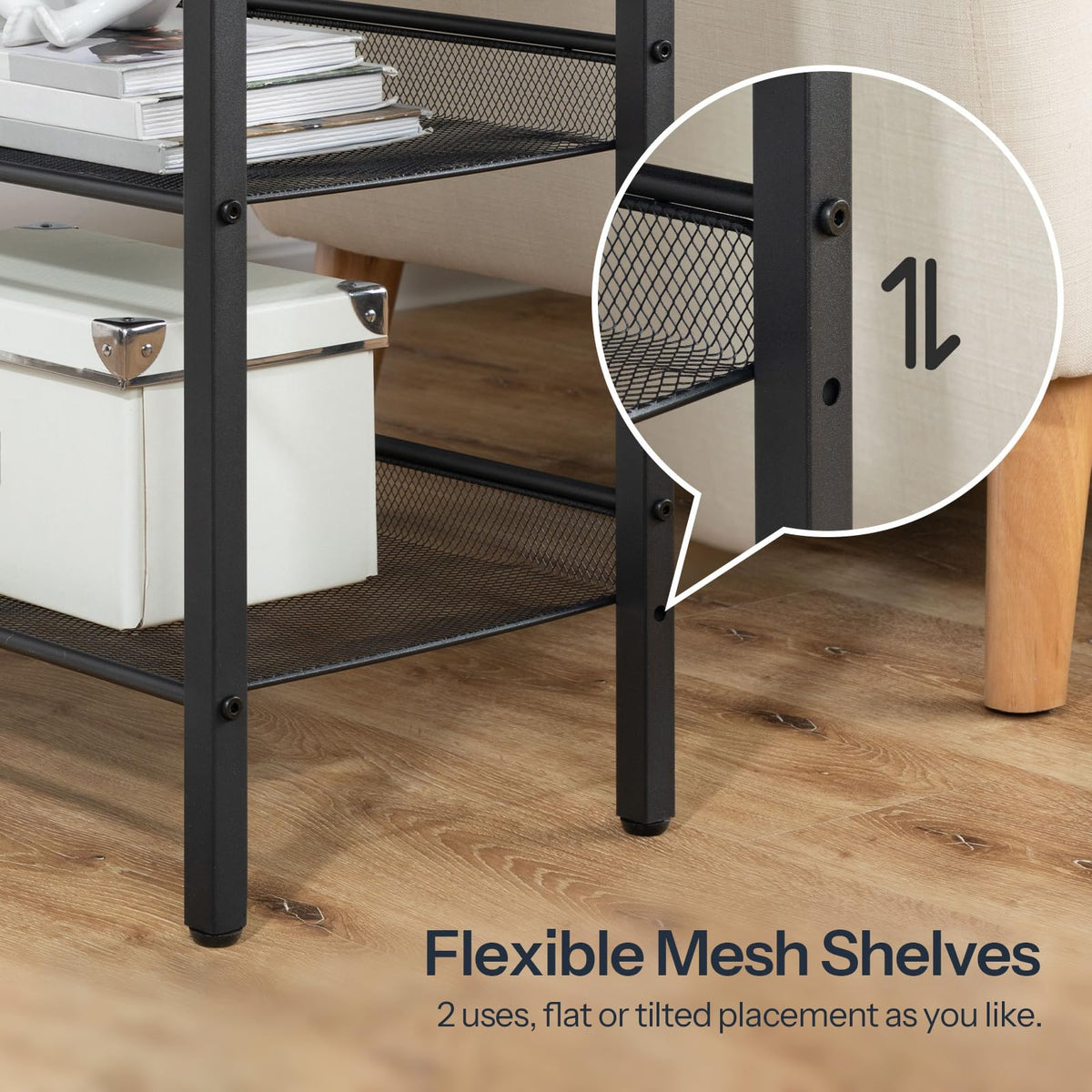 3-Tier Narrow End Table with Charging Station B20999