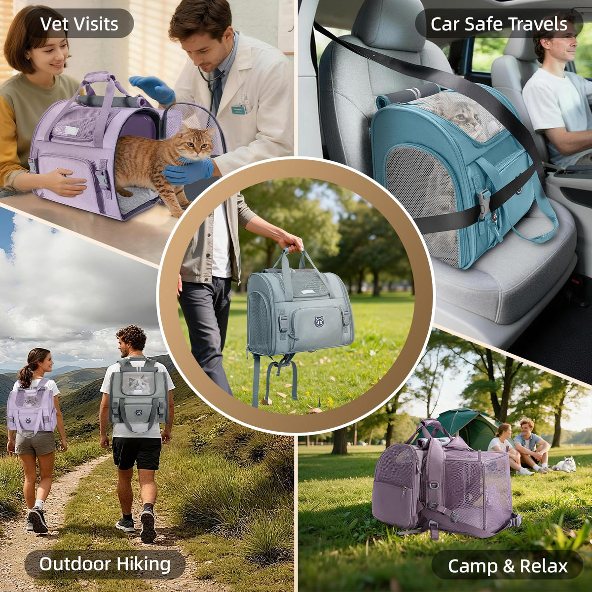 Expandable Large Cat Carrier Backpack P88800