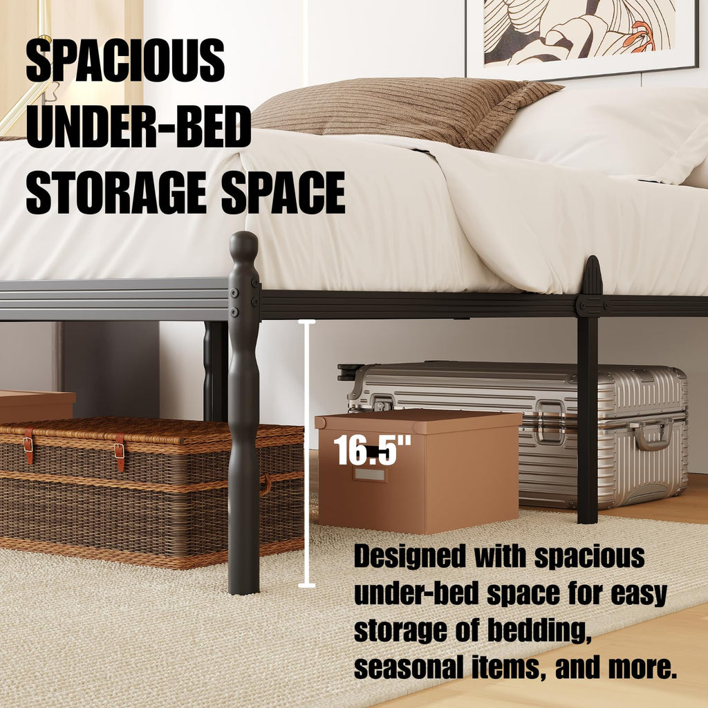 18" Metal Queen Platform Bed Frame Q62201