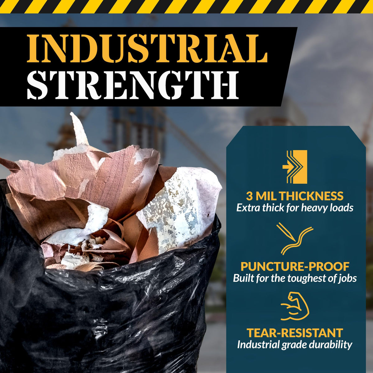 55 Gallon Heavy Duty Trash Bags C623
