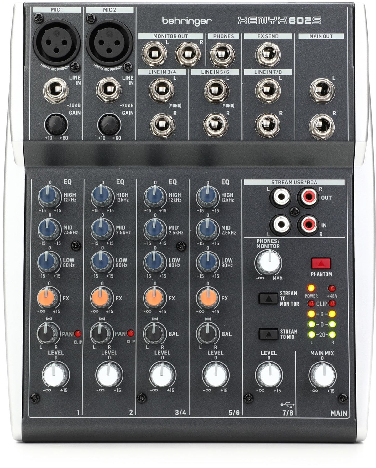 Analog 8-Input Mixer with USB Streaming Interface A9570