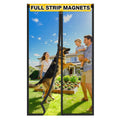 Magnetic Screen Door Fiberglass Mesh 32 x 80 Inch Black H14347
