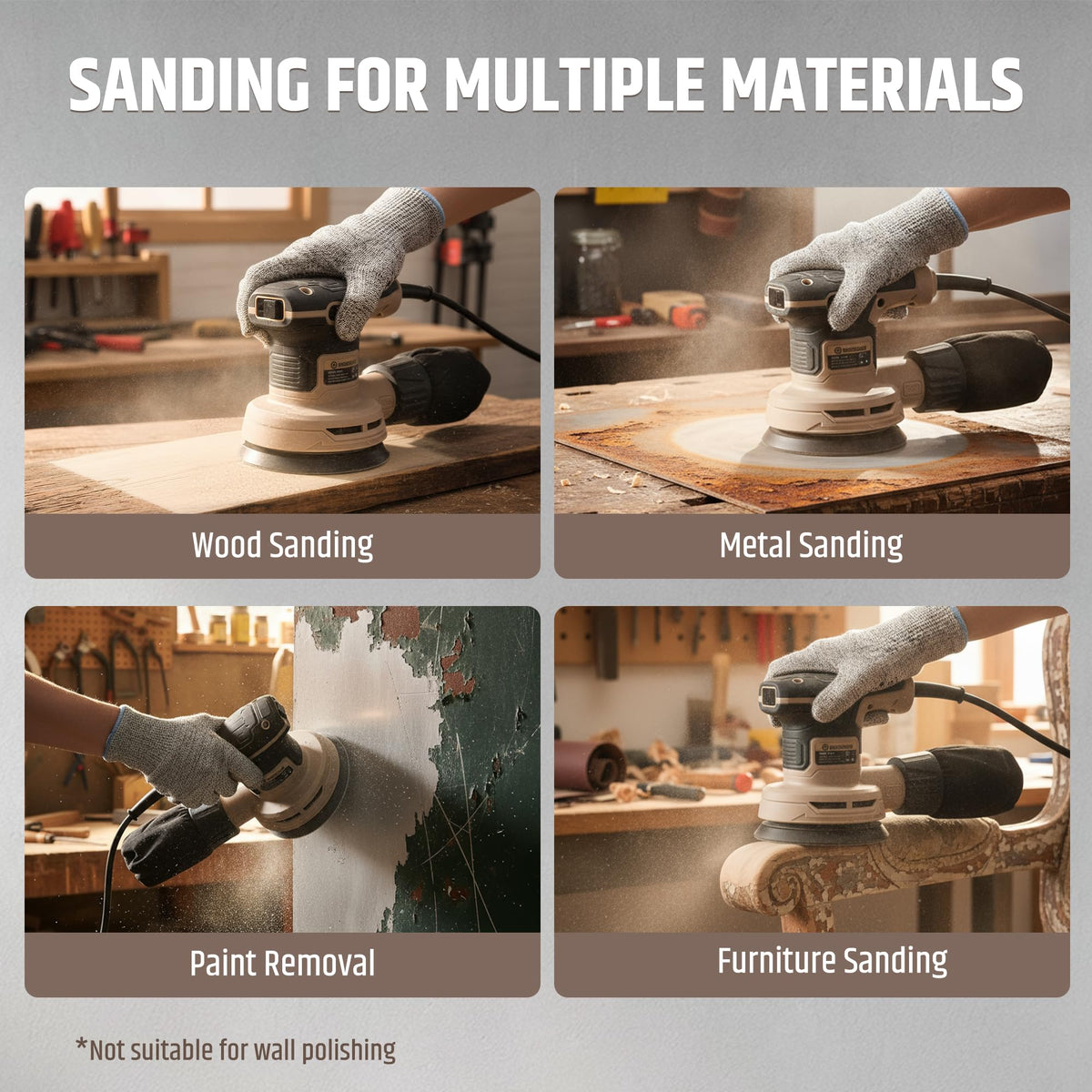 5-Inch Variable Speed Random Orbital Sander with Dust Bag Z858325