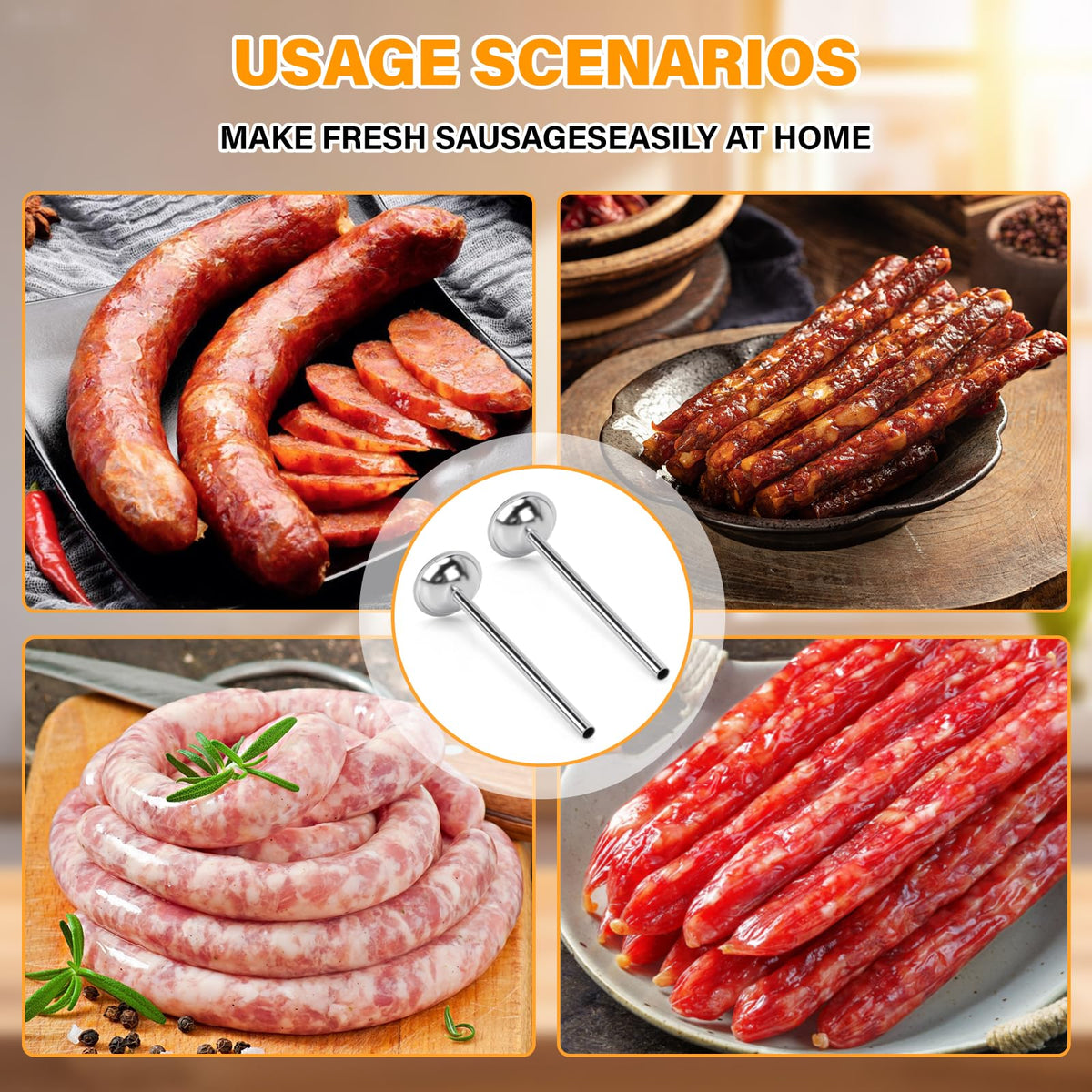 2 Pack 10mm Sausage Stuffer Tubes W2888