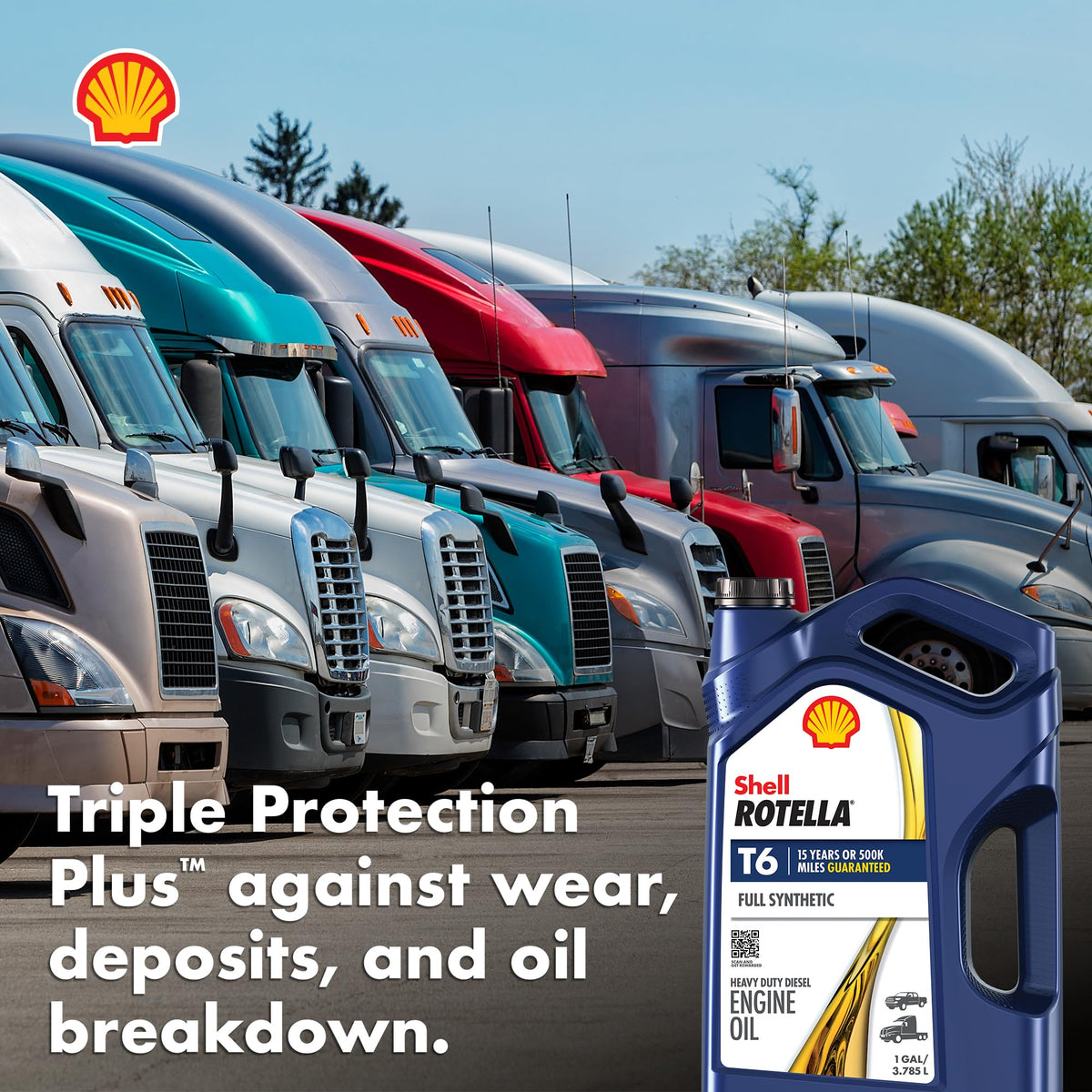 Full Synthetic 5W-30 Diesel Engine Oil, 1 Gallon (3 Pack) X692724