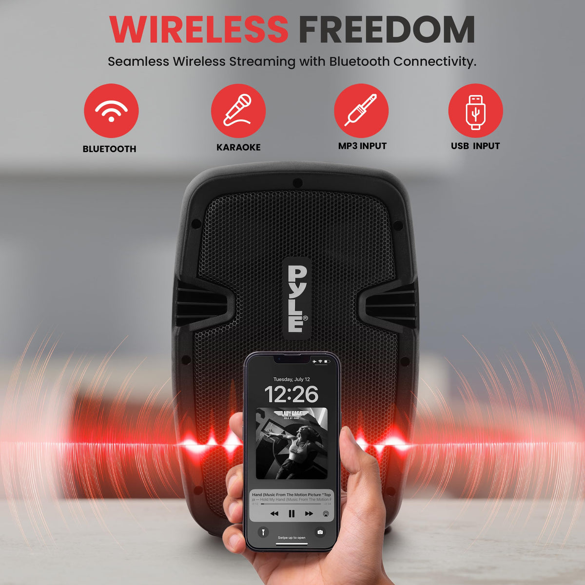 Dual 8 Inch Powered PA Speaker System E5207