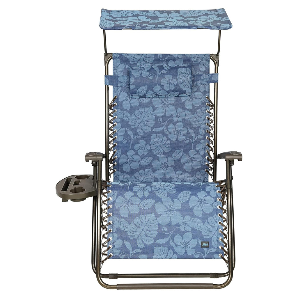 Blue Set of 2 Zero Gravity Outdoor Lounge Chair Y505
