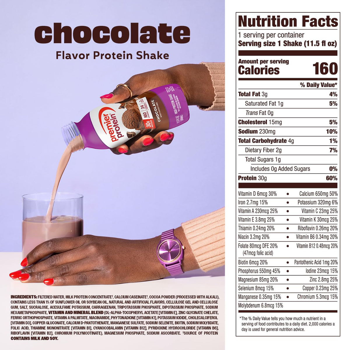 Chocolate 30g High Protein Shake 12 Pack O191