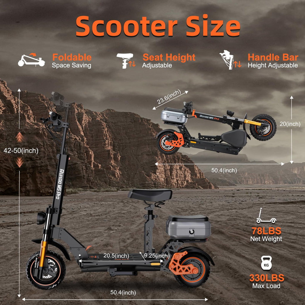 1200W Off Road Electric Scooter with Dual Suspension S4849