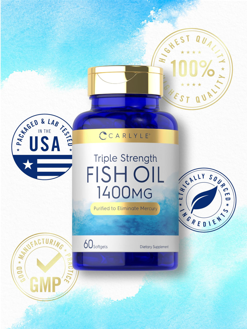 Omega 3 Fish Oil 1400 mg 60 Softgels S613