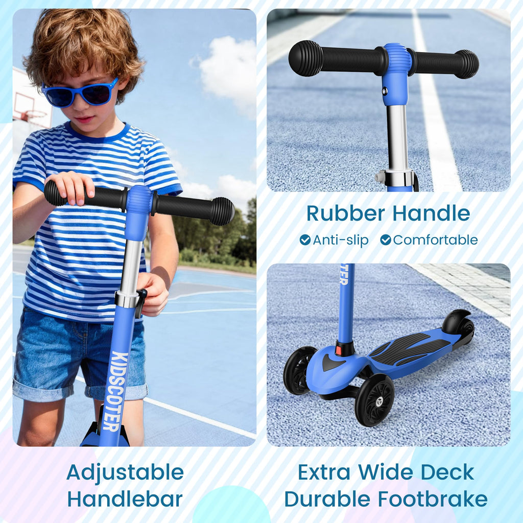 Multicolor 3 Wheel Kids Scooter with LED Light-Up Wheels W558