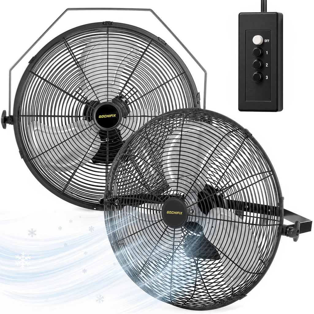 20 Inch 2 Pack 3-Speed High Velocity Wall Mount Fan Q5520