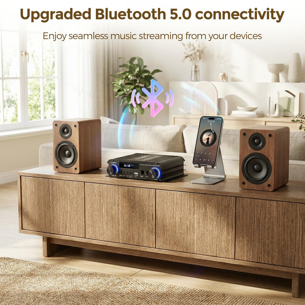 2.1 Channel Stereo Audio Amplifier Bluetooth 5.0 with Remote U978