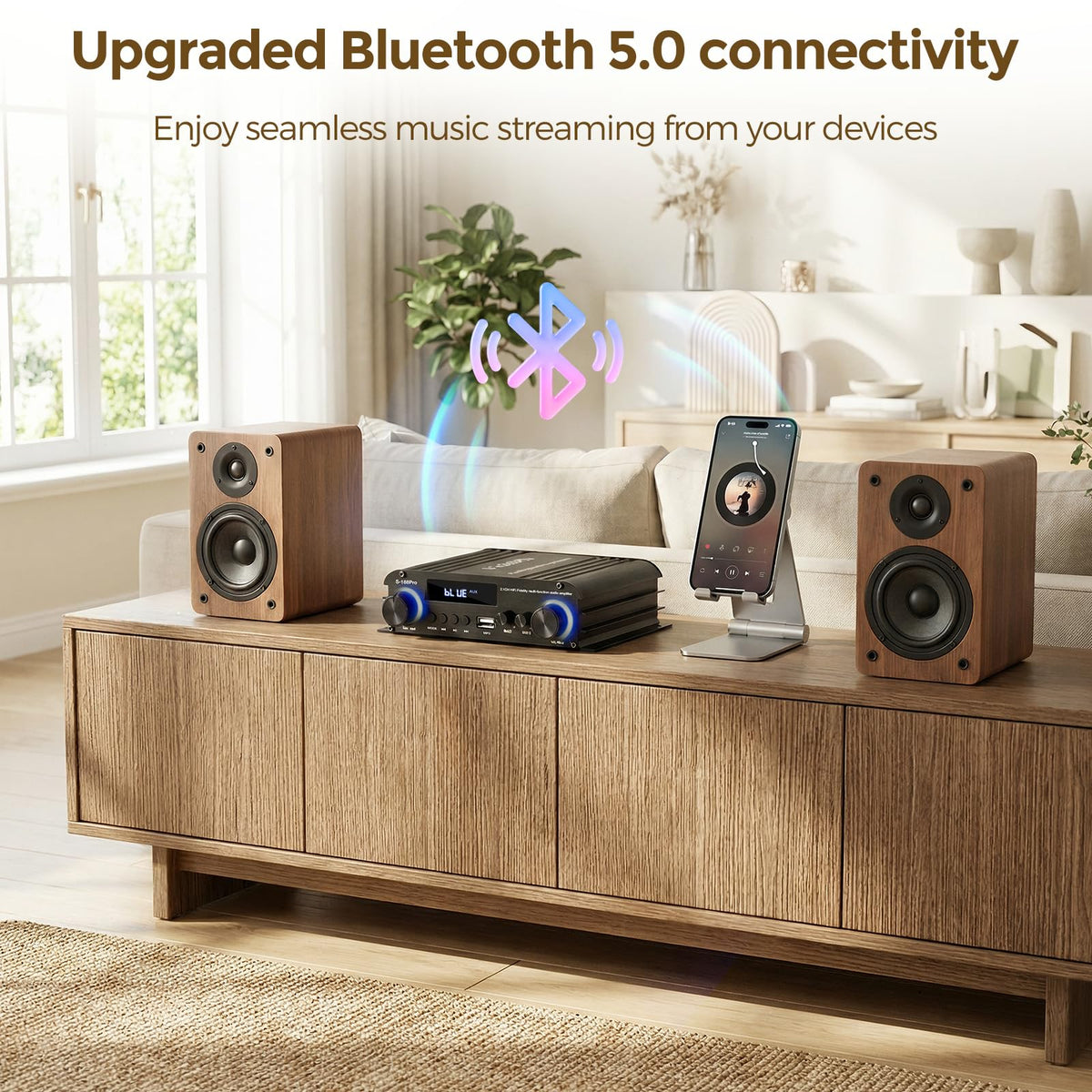 2.1 Channel Stereo Audio Amplifier Bluetooth 5.0 with Remote U978