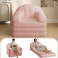 Pink Chenille Convertible Sofa Bed H1711