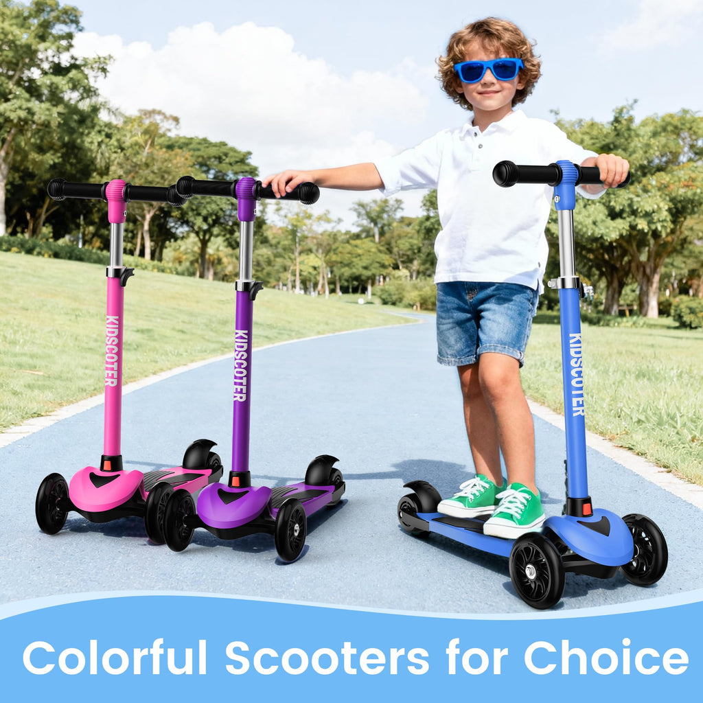 Multicolor 3 Wheel Kids Scooter with LED Light-Up Wheels W558