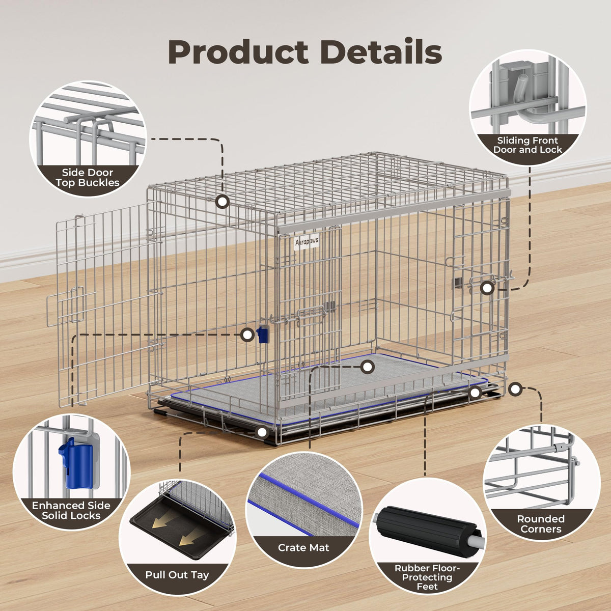 36 Inch Collapsible Dog Crate W551