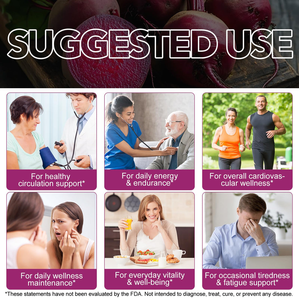 Beetroot Gummies 90 Gummies Beetroot Extract Supplement with COQ10 Vitamin C B12 Grape Seed Extract Y64906