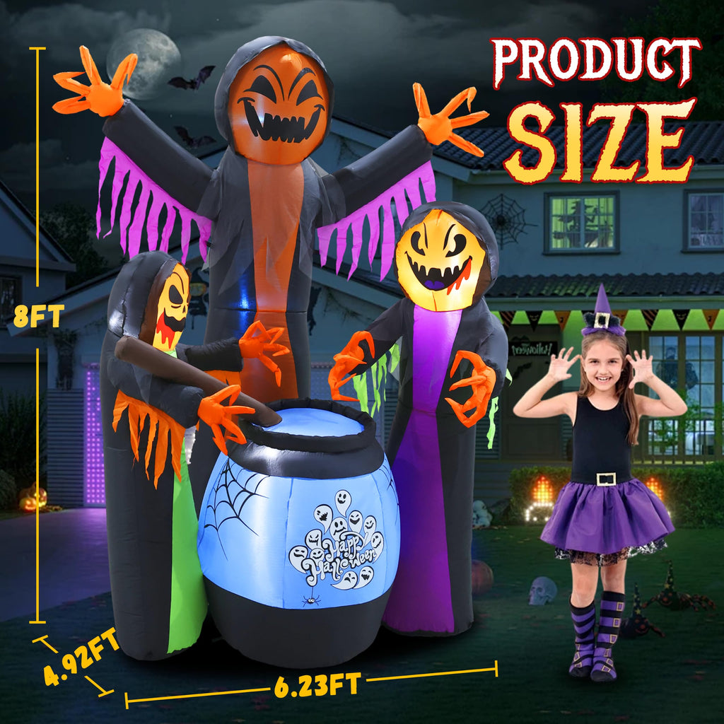 8FT Halloween Inflatable with Light Yard Decor G4334