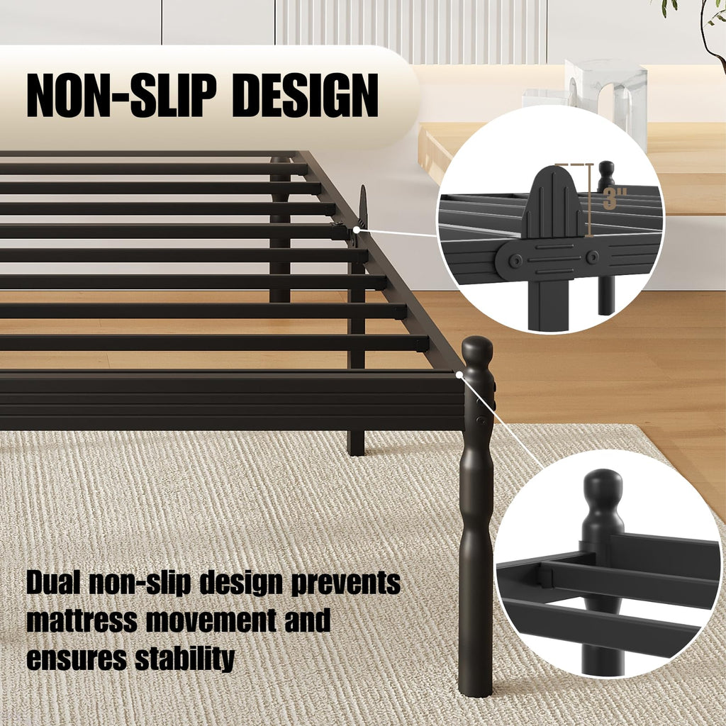 18" Metal Queen Platform Bed Frame Q62201