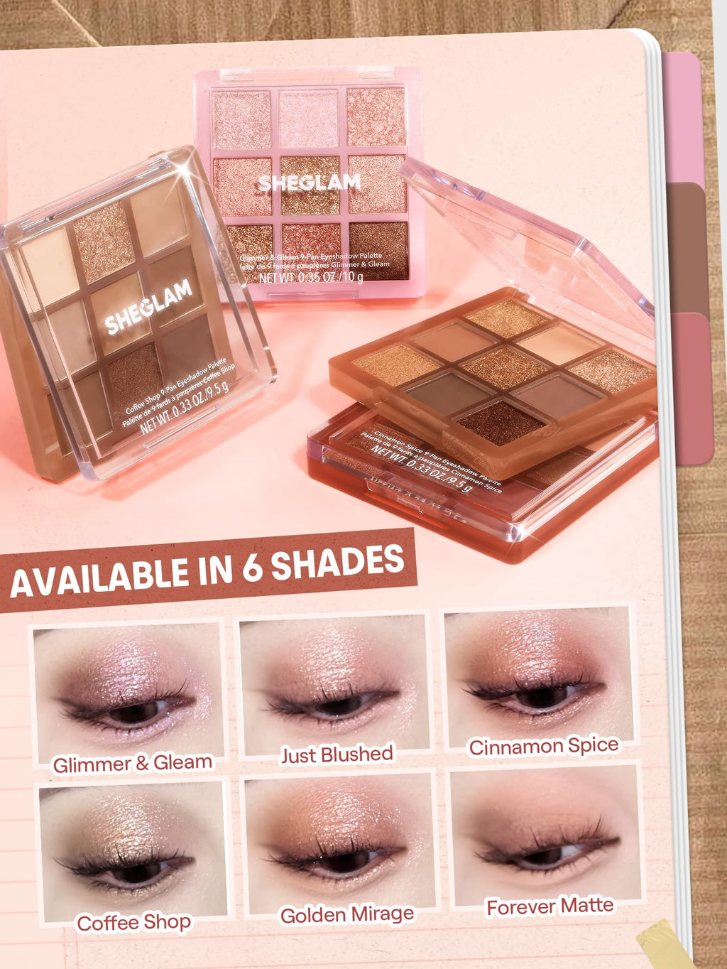 9-Color Shimmer & Matte Eyeshadow Palette A40889