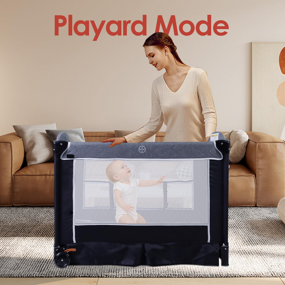 4 in 1 Portable Playard Baby Bassinet P10941