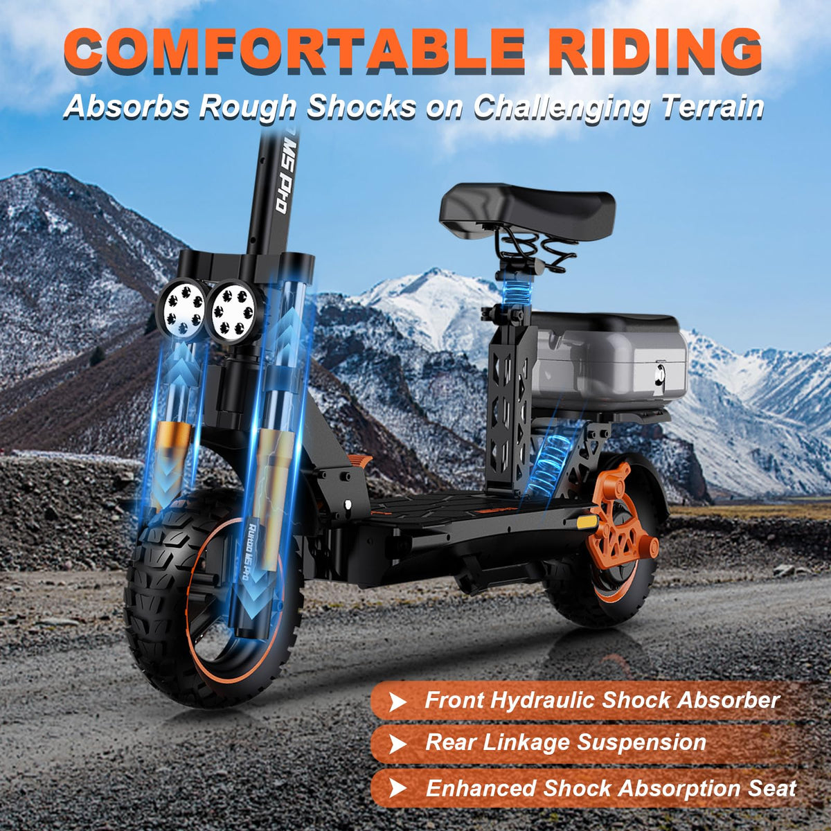 1200W Off Road Electric Scooter with Dual Suspension S4849