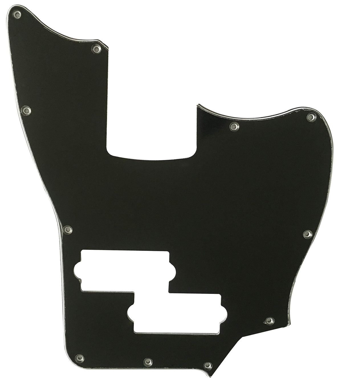 Black 3 Ply Short Scale Bass Guitar Pickguard F62076