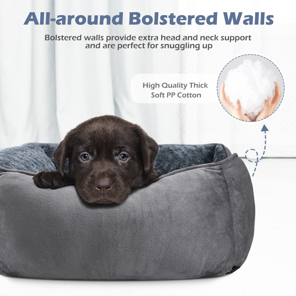 Washable Orthopedic Dog Bed with Anti-Slip Bottom J407