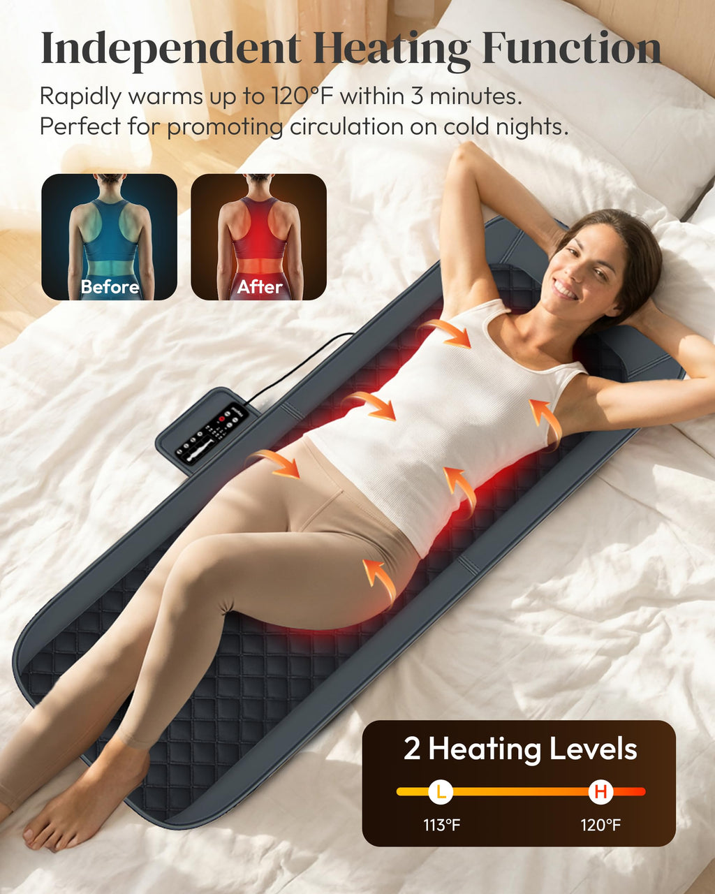 Full Body Massage Mat with Heat S3470