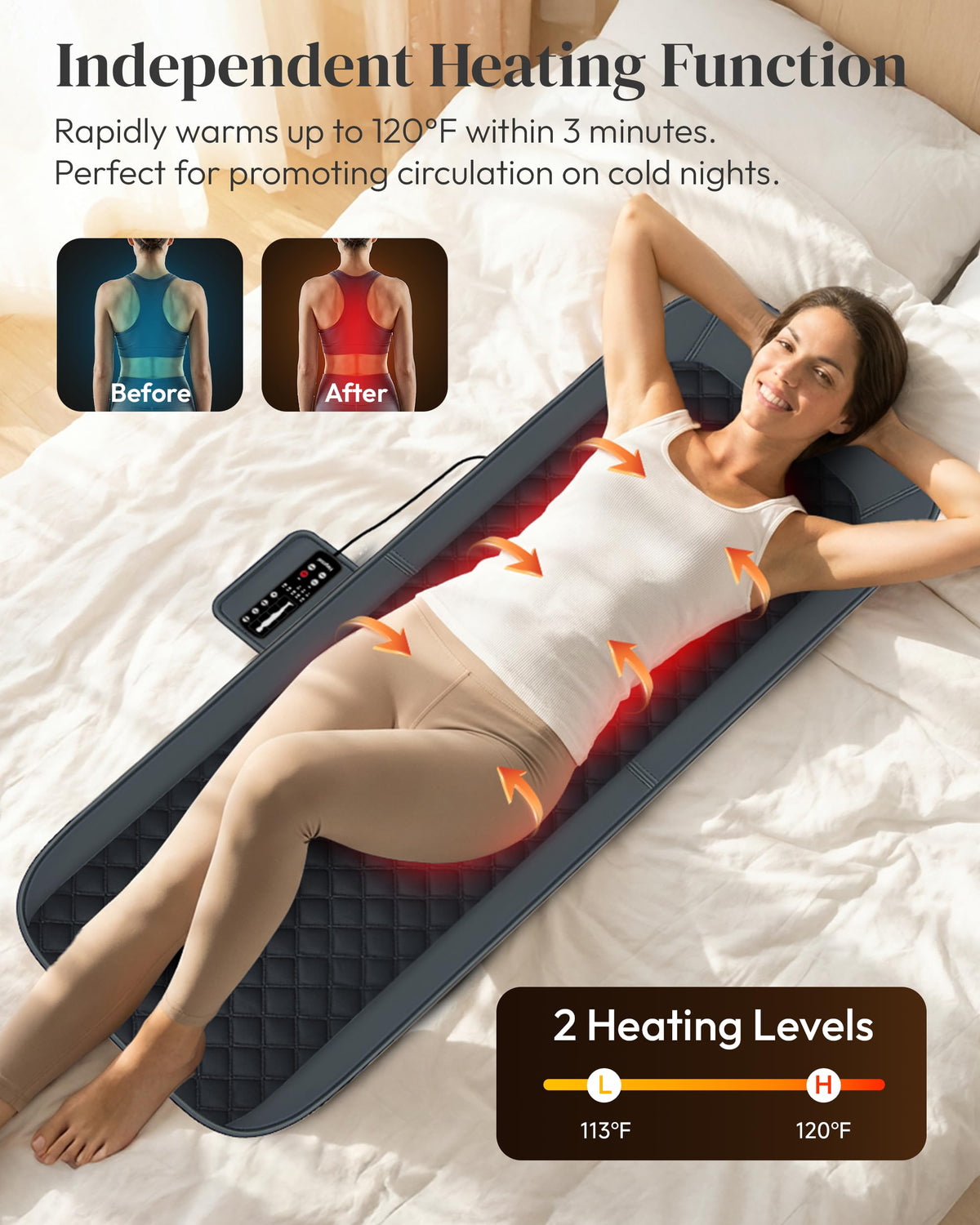 Full Body Massage Mat with Heat S3470