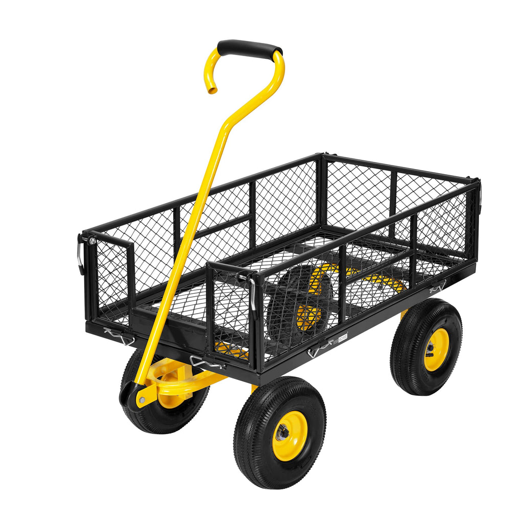 Heavy Duty 4.5 Cu Ft Mesh Steel Garden Cart J7735