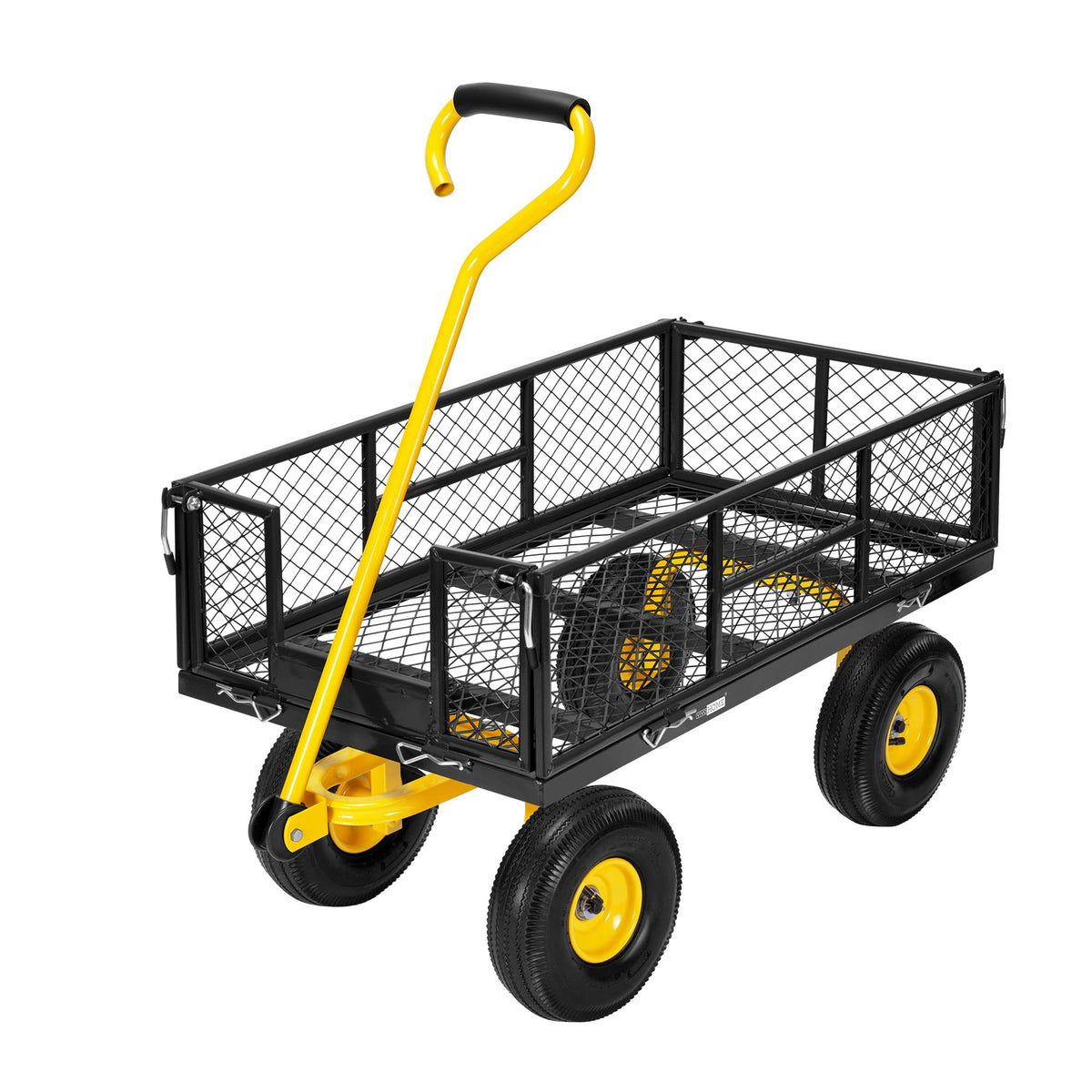 Heavy Duty 4.5 Cu Ft Mesh Steel Garden Cart J7735