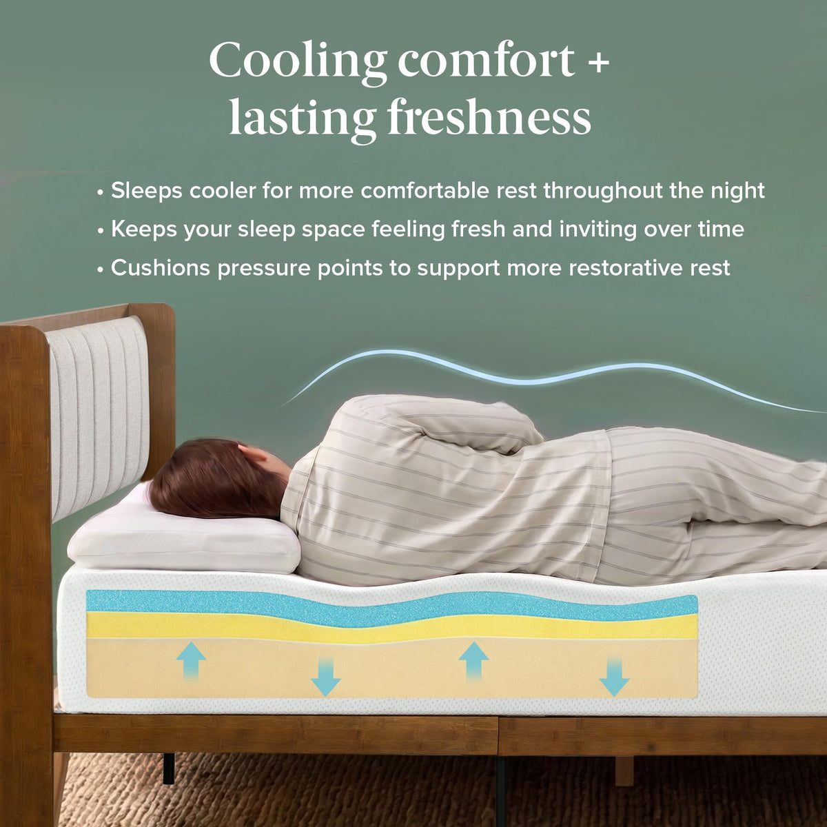8 Inch Green Tea Cooling Gel Memory Foam Mattress Twin Z307
