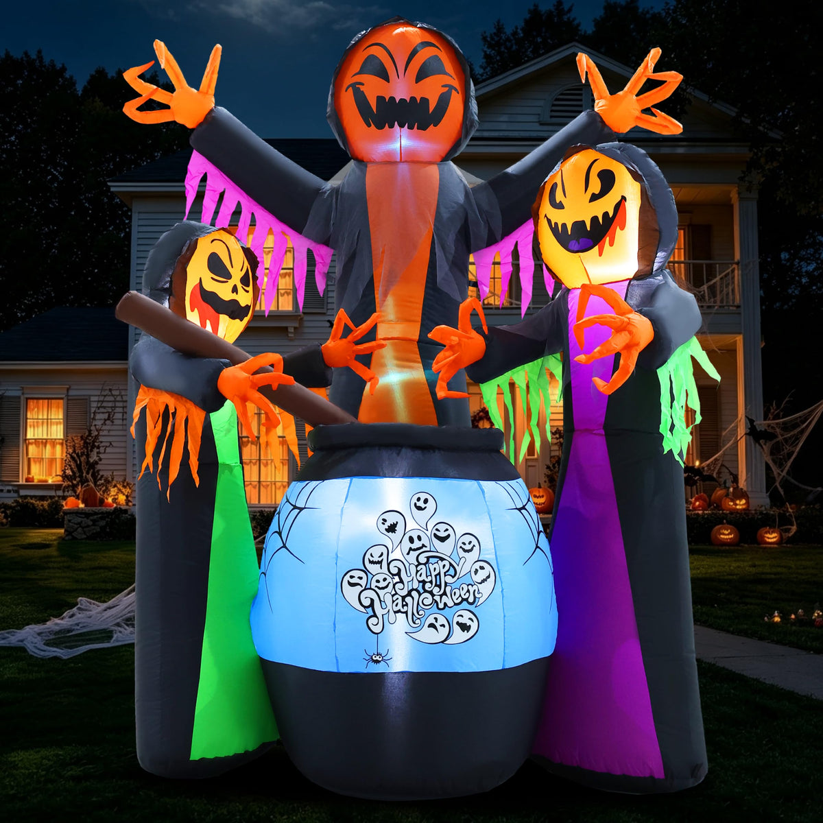 8FT Halloween Inflatable with Light Yard Decor G4334