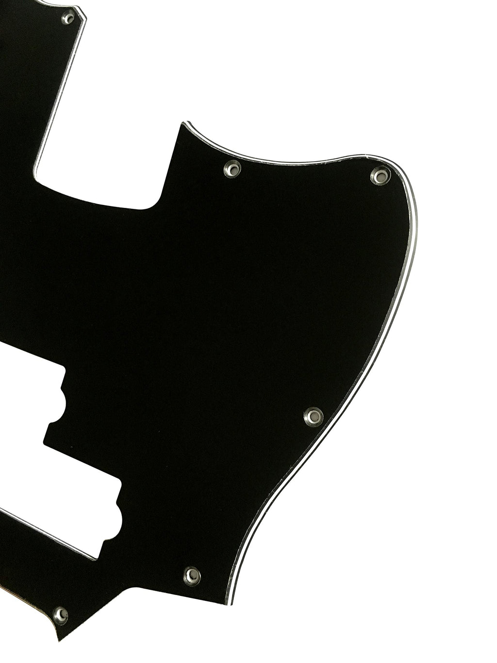 Black 3 Ply Short Scale Bass Guitar Pickguard F62076