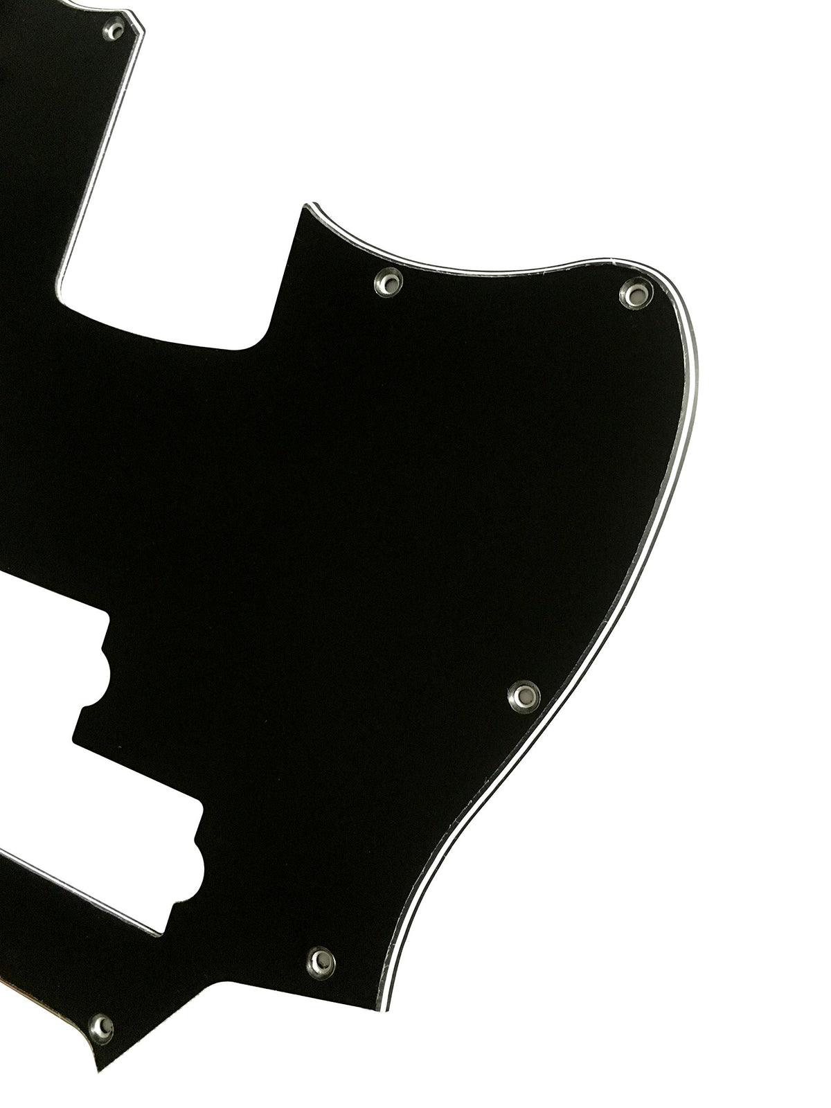 Black 3 Ply Short Scale Bass Guitar Pickguard F62076