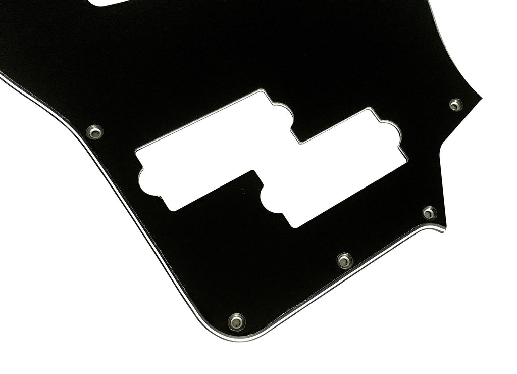 Black 3 Ply Short Scale Bass Guitar Pickguard F62076