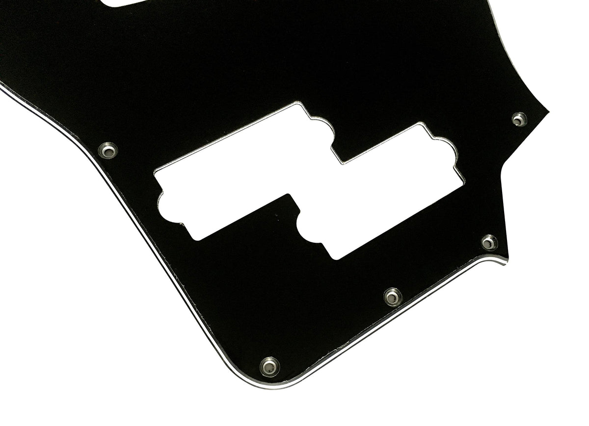 Black 3 Ply Short Scale Bass Guitar Pickguard F62076