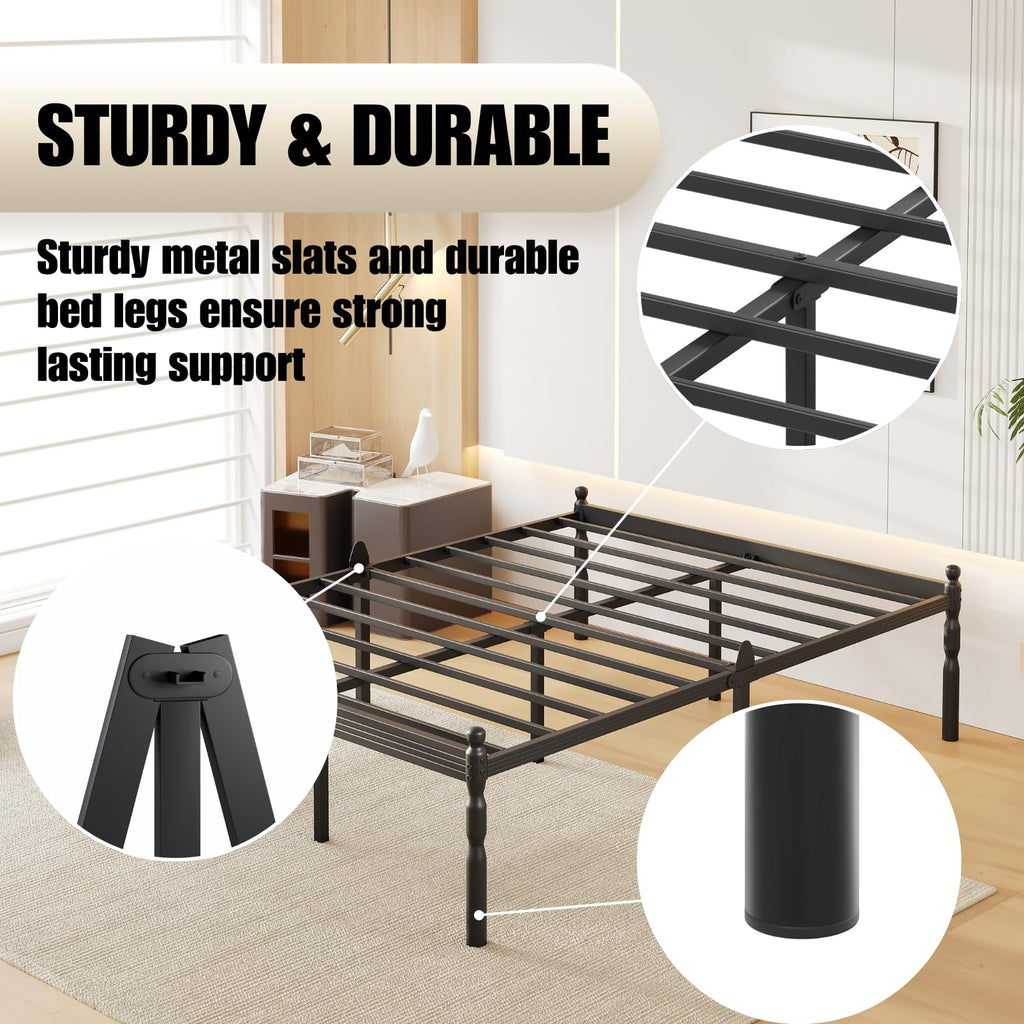 18" Metal Queen Platform Bed Frame Q62201