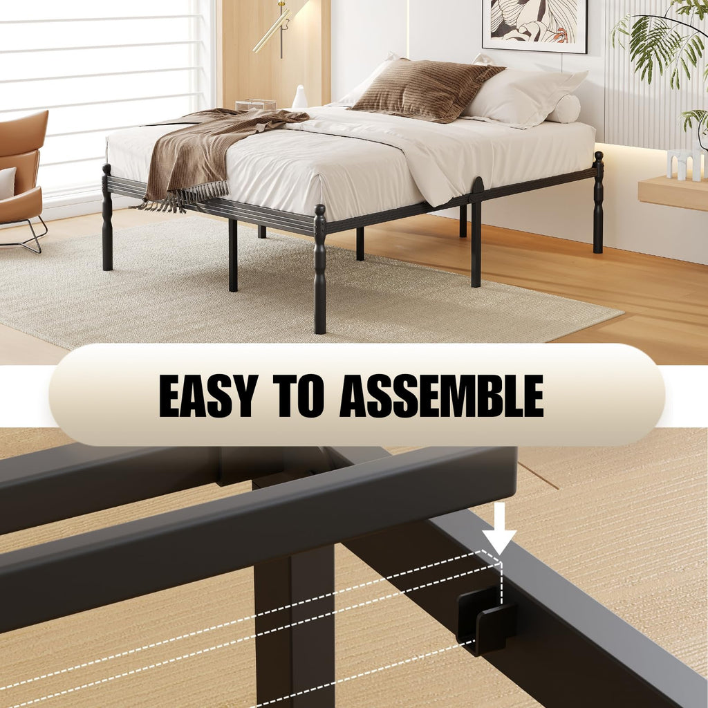 18" Metal Queen Platform Bed Frame Q62201