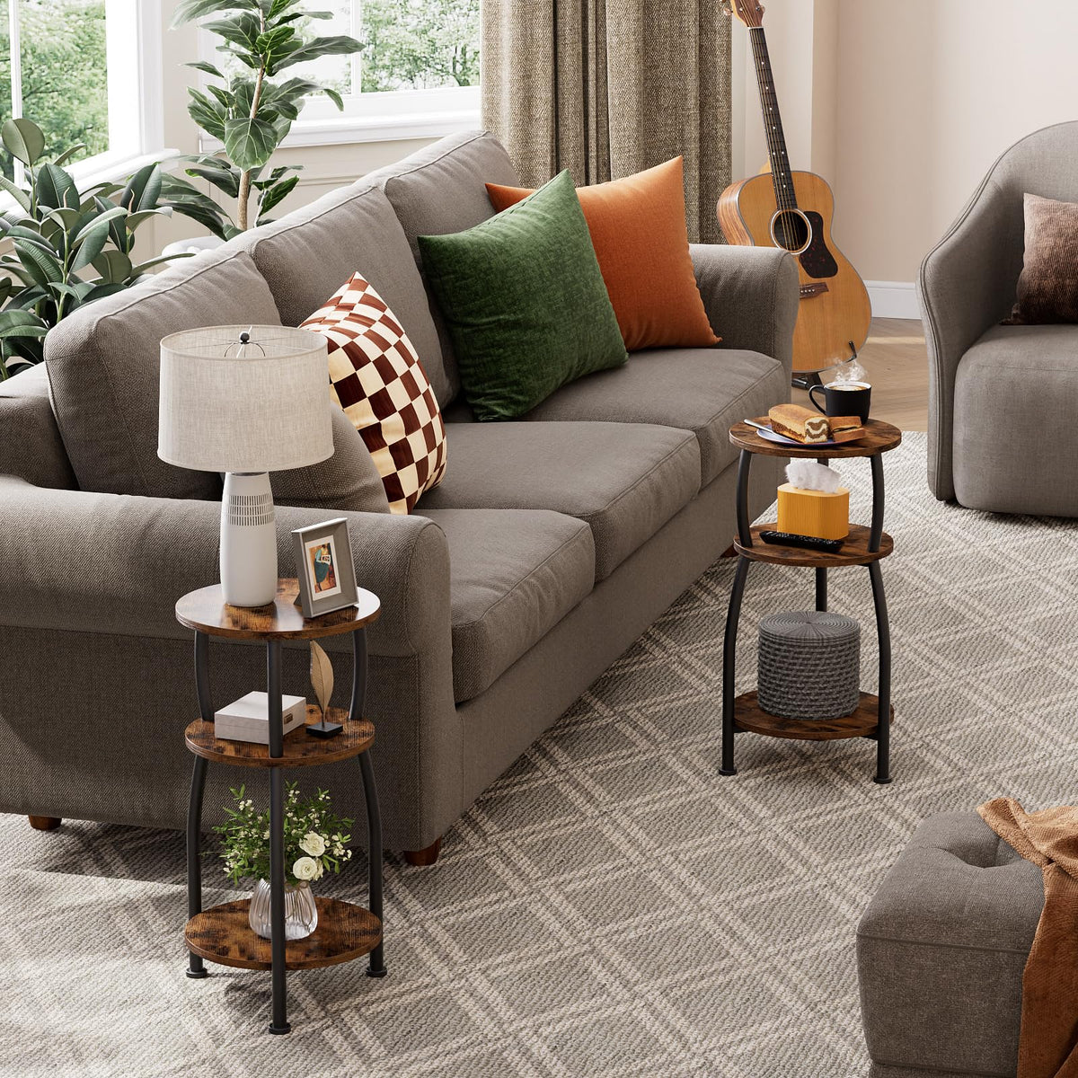 Round 3-Tier Side Table N8679