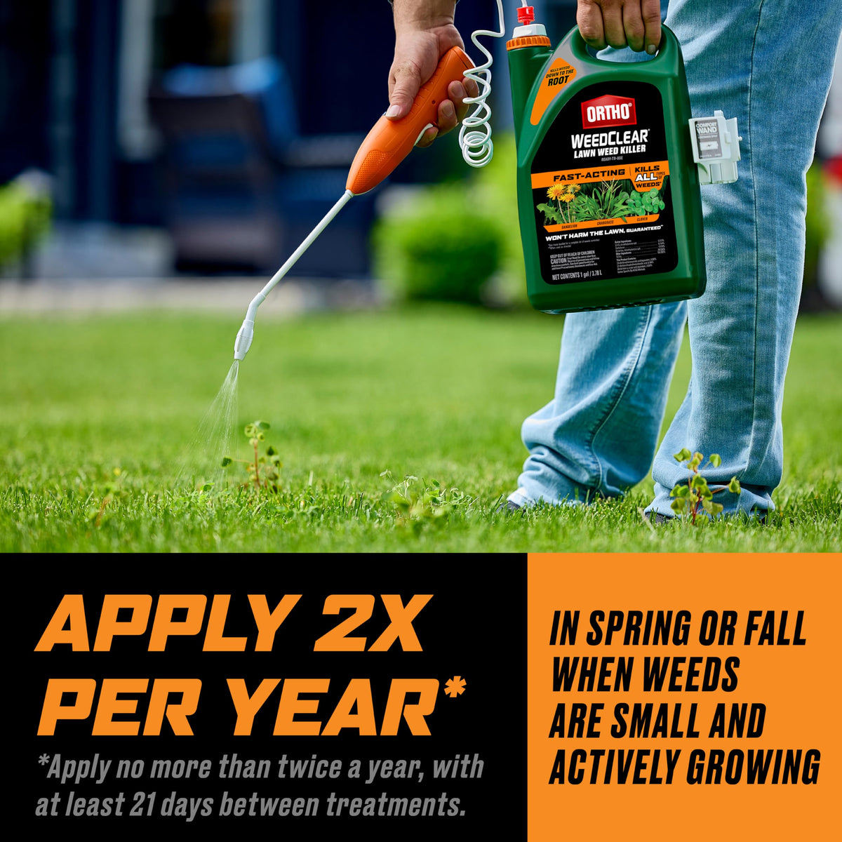 Ortho WeedClear Lawn Weed Killer Ready-to-Use with Comfort Wand, 1 gal. I7930