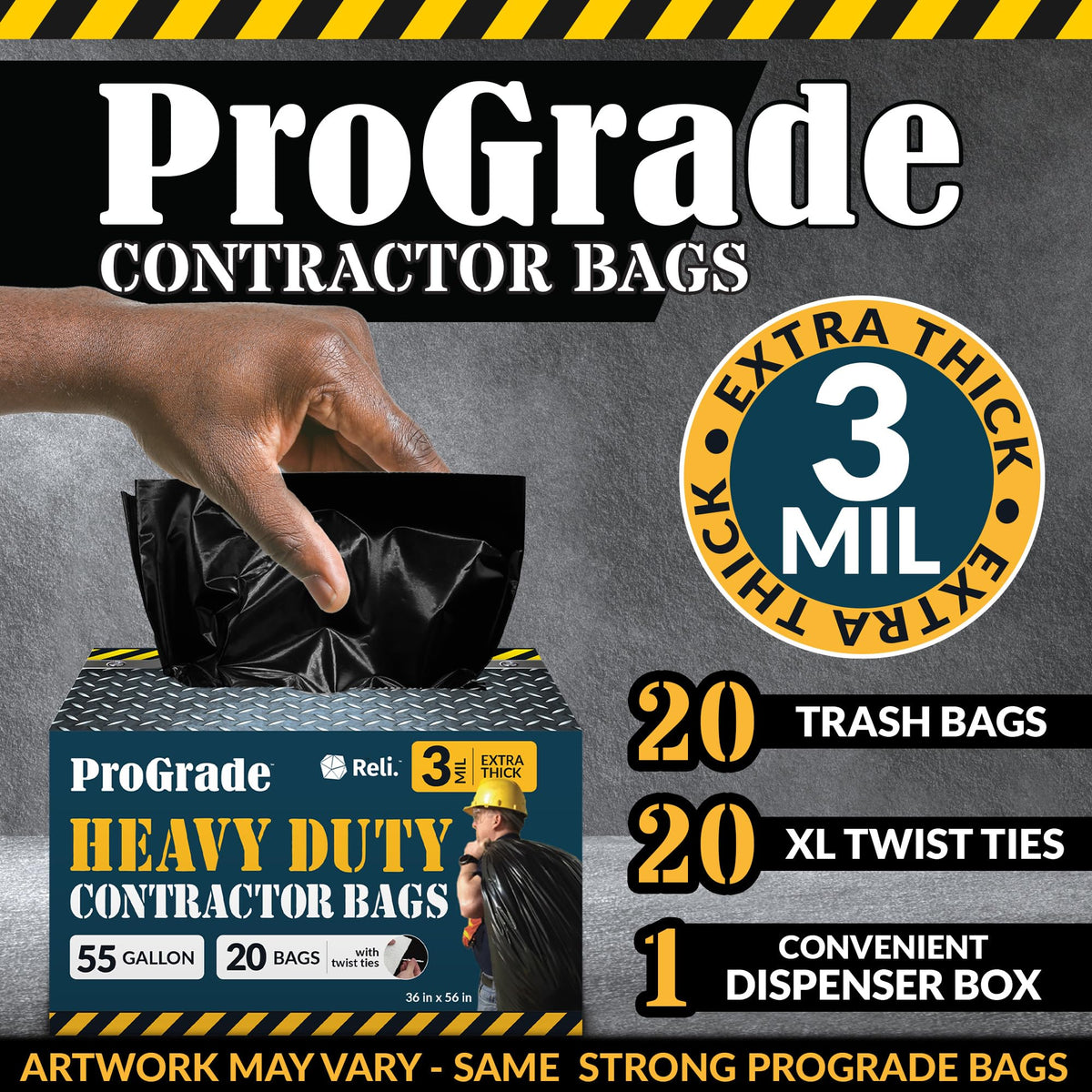 55 Gallon Heavy Duty Trash Bags C623